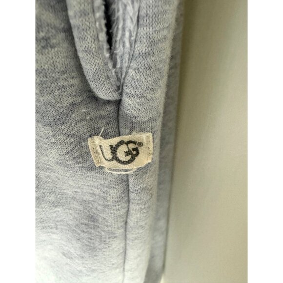 Ugg Blanche Gray Fleece Lined Shawl Collar Robe Belted Pockets Size S Cozy Soft - Picture 7 of 11